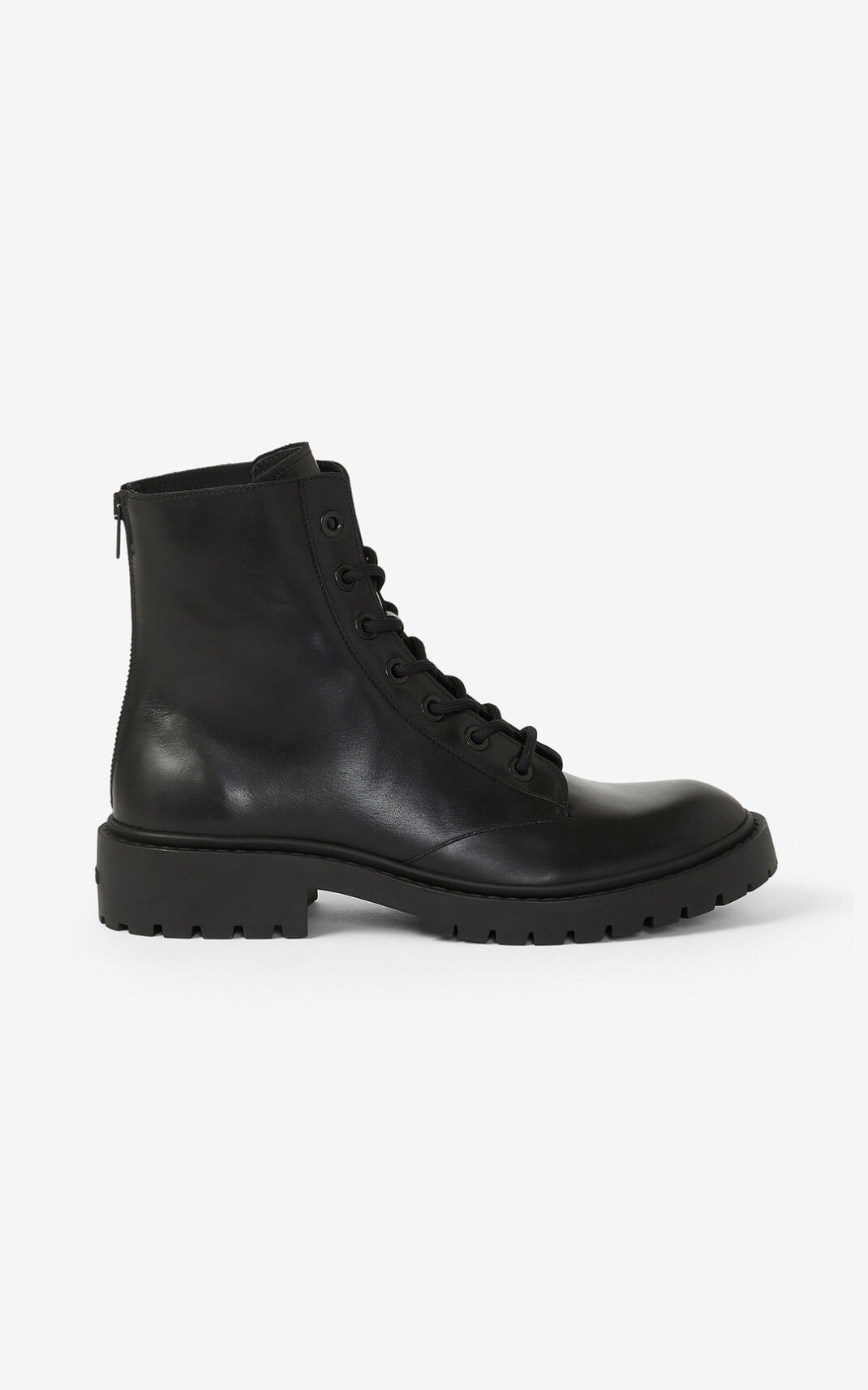 Bottes Kenzo Homme Lace up Cuir Pike ankle Noir IARKL-2036